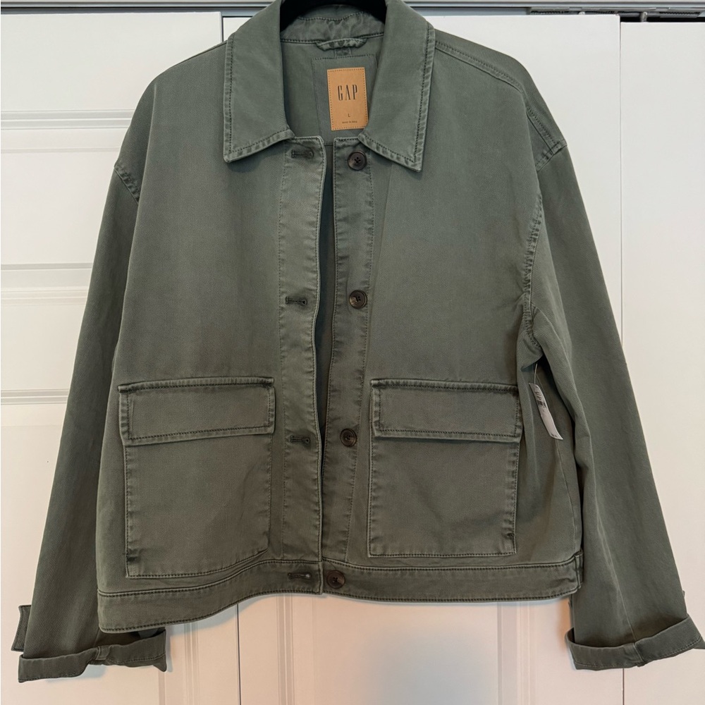 GAP Sage Green Denim Jacket BRAND NEW!